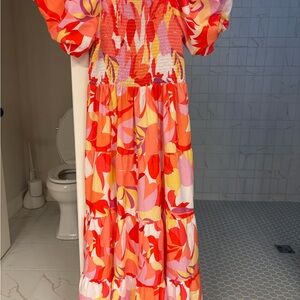 Vibrant Floral Maxi Dress